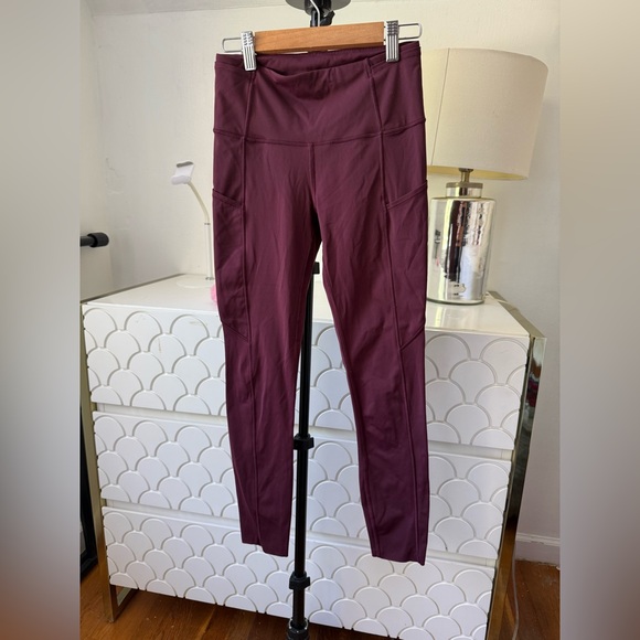 Lululemon Athletica Dark Red Leggings - Picture 1 of 6